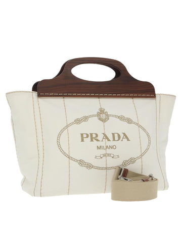 Canvas Hand Bag with Silver Accents