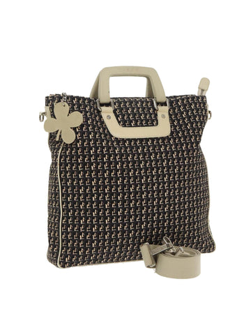 Canvas 2-Way Hand Bag with Shoulder Strap