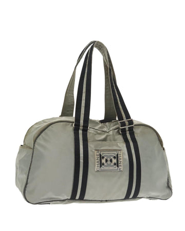 Canvas Boston Bag with Dust Bag and Piping Details