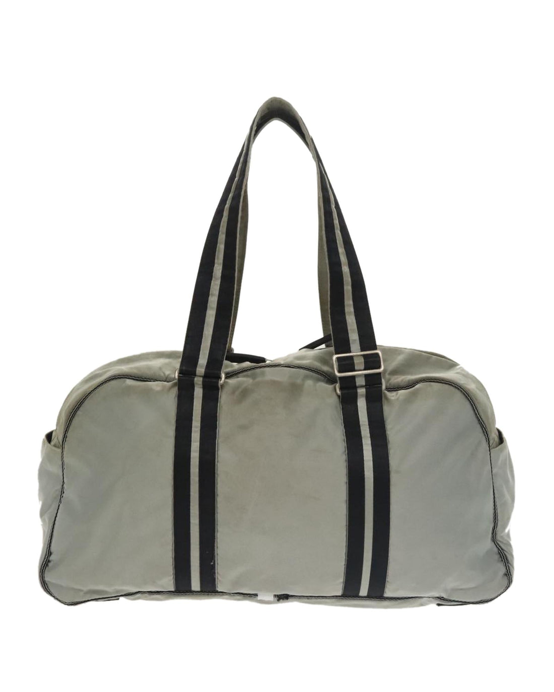 Canvas Boston Bag with Dust Bag and Piping Details