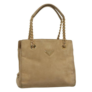 Suede Shoulder Bag with Metal Fittings