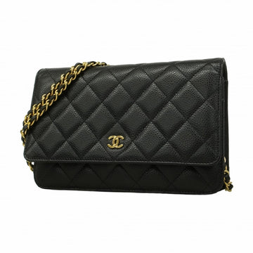 Leather Wallet On Chain with Dust Bag