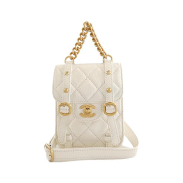 Mini Flap Leather Bag with Metal Fittings and Handle
