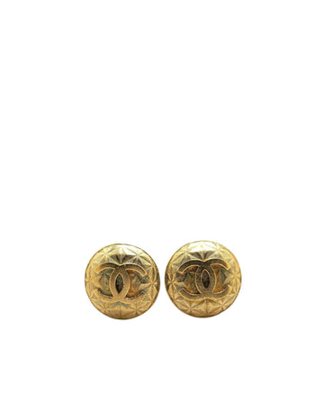 Gold Plated Round Clip-On Earrings
