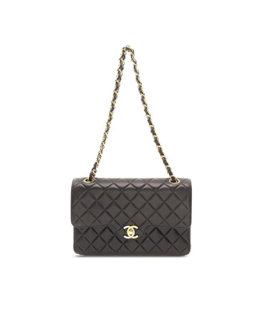 Quilted Lambskin Double Flap Bag with Chain Straps