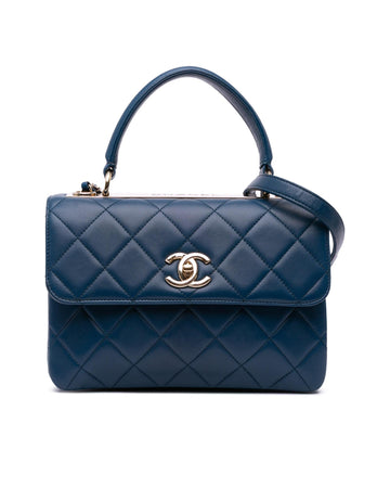 Quilted Lambskin Flap Bag with Chain Strap and CC Turn-Lock