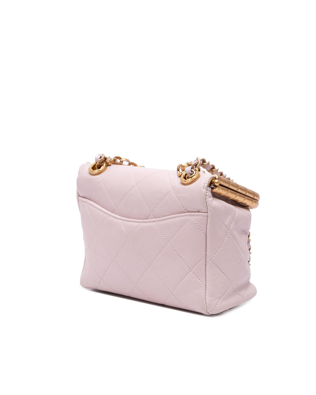 Quilted Lambskin Crossbody Vanity Bag