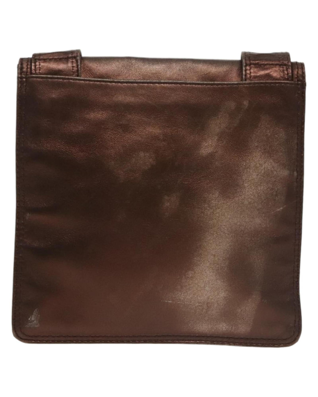Vintage Leather Shoulder Bag with CC Logo Detailing