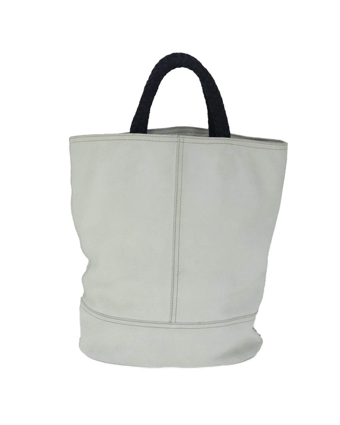 Leather Tote Bag with Handle Drop