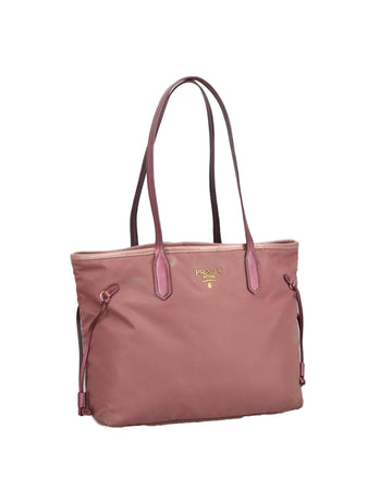 Elegant Nylon Tote Bag with Gold Accents