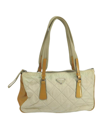 Nylon Shoulder Bag with Silver Accents