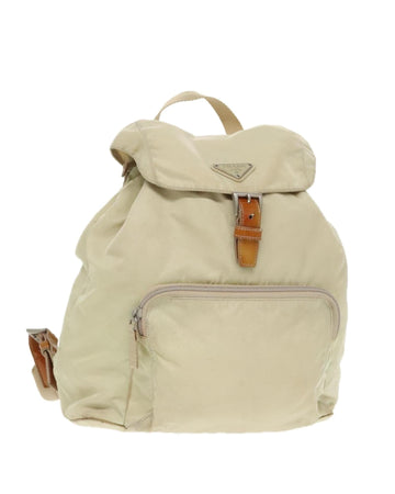 Nylon Backpack with Silver Accents