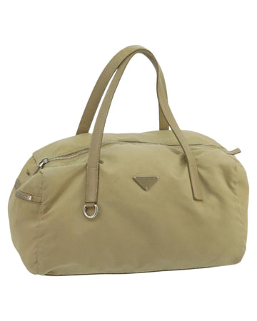 Nylon Hand Bag with Metal Fittings and Spacious Interior