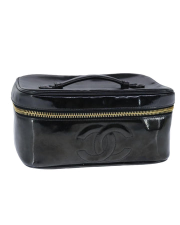 Enamel Vanity Pouch with Gold CC Detailing