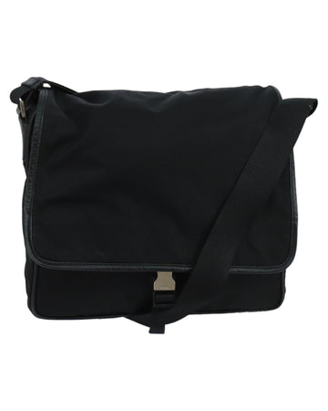 Nylon Shoulder Bag with Adjustable Strap and Multiple Pockets