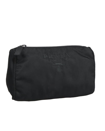 Nylon Pouch with Silver Accents