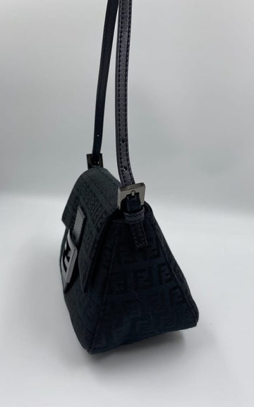 Fendi Zucca Baguette Bag - Black