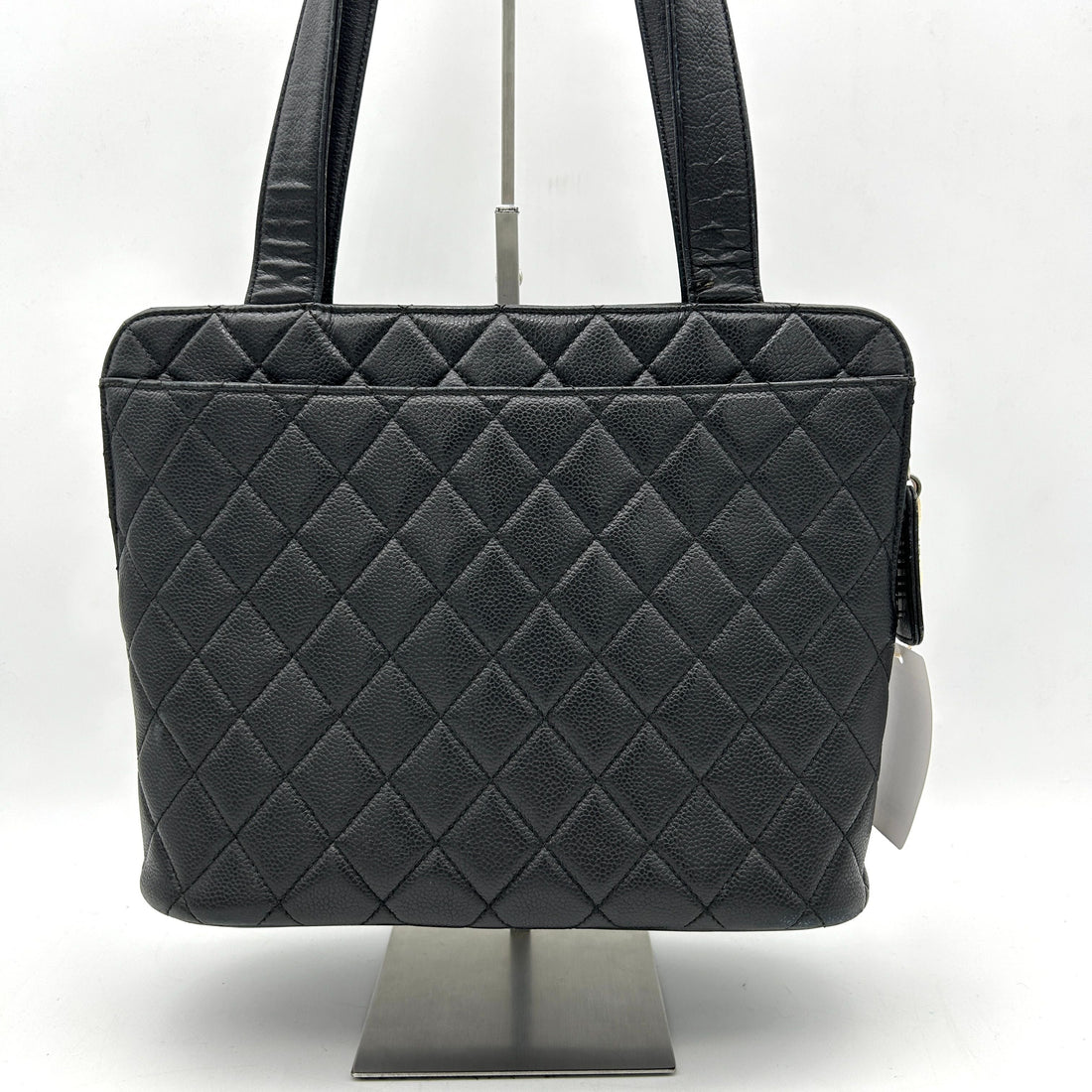 Pre-owned CHANEL Brown Lambskin Large Tote With Coco Mark Enamel WD332310
