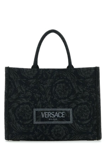 Versace Man Large Tote Embroidery Jacquard Barocco