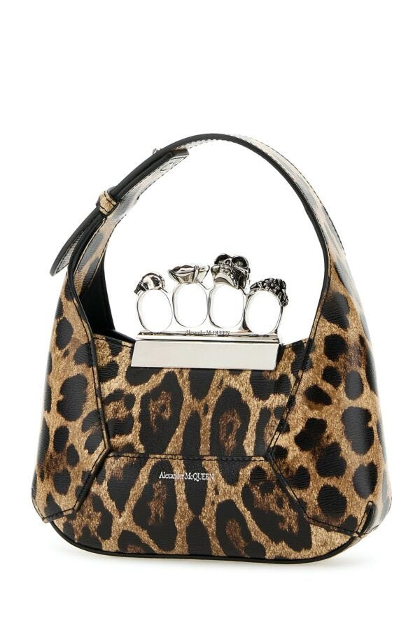 Alexander Mcqueen Woman Jewelled Hobo Mini