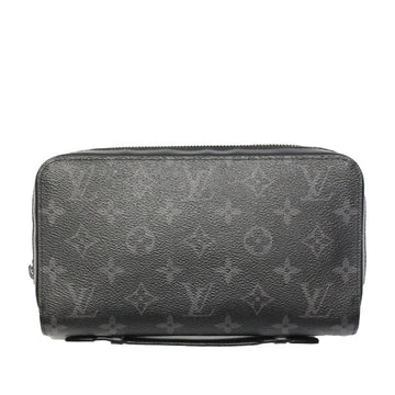 LOUIS VUITTON Long Wallet Purse M61698 Monogram canvas Monogram Clutch bag Eclipse Zippy XL mens Used