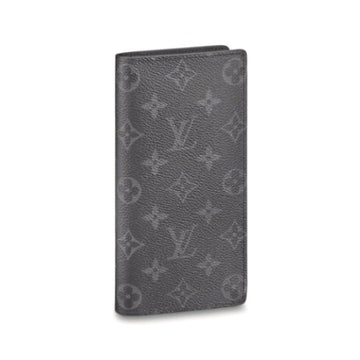 LOUIS VUITTON Long Wallet Purse M61697 Monogram canvas gray Bifold Wallet Eclipse Portefeuille Blaza mens Used