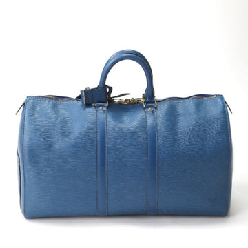 LOUIS VUITTON Boston Duffel bag M42975 Epi Leather Toledo Blue Travel bag Epi Keepall 45 unisex(Unisex) Used