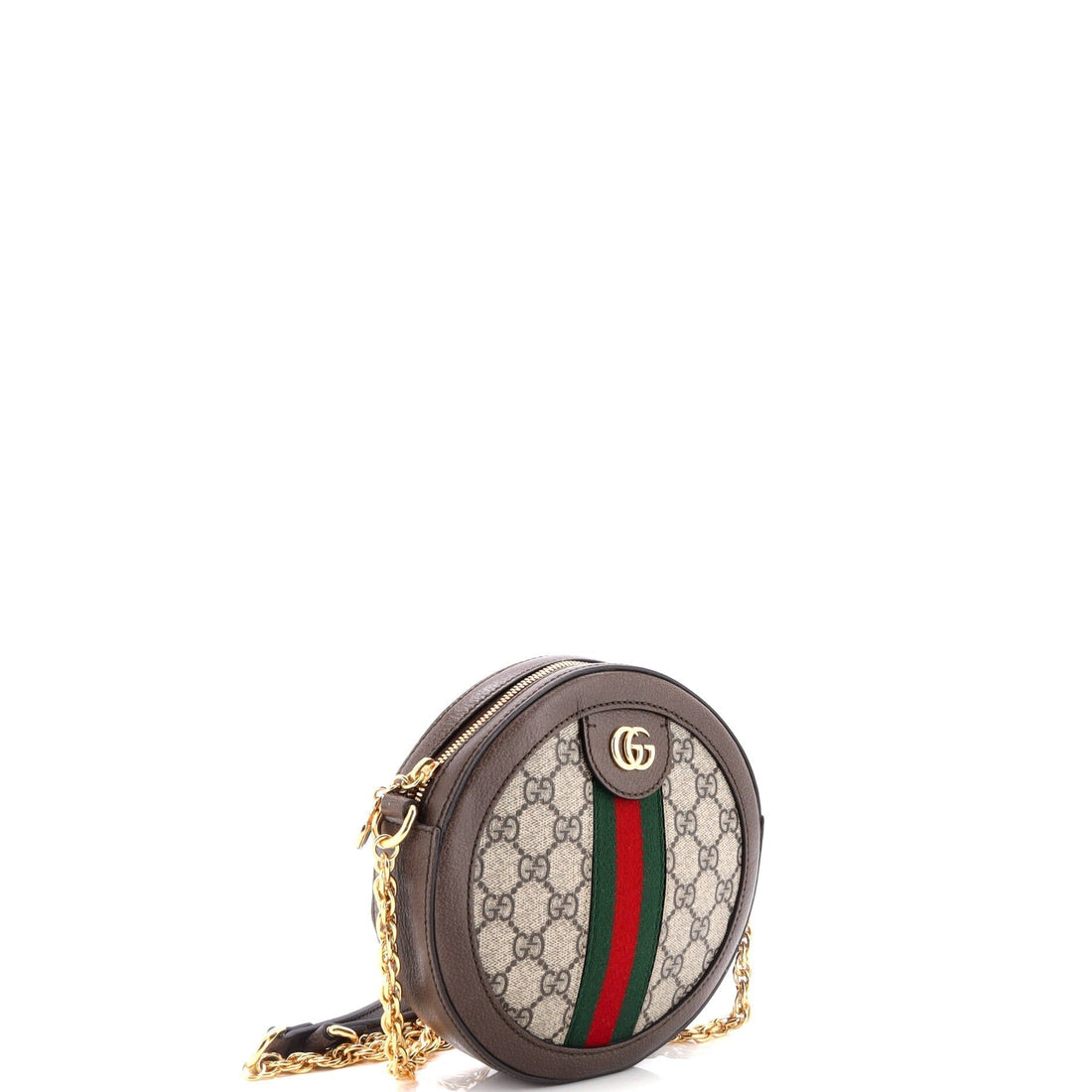 Ophidia Round Shoulder Bag GG Coated Canvas Mini