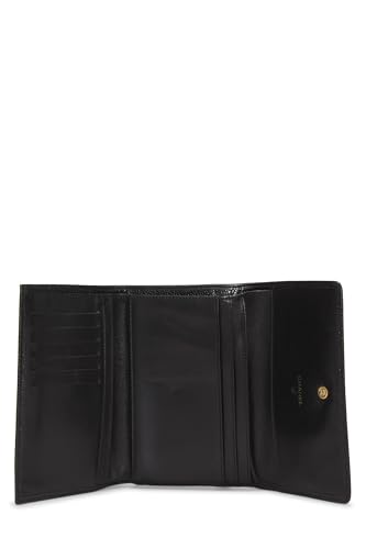 Chanel,  Black Caviar Timeless 'CC' Compact Wallet, Black