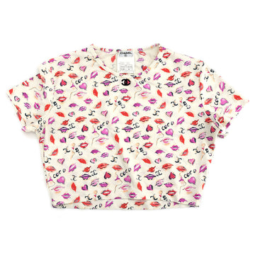 Chanel 1995 Spring lip-print crop top #44
