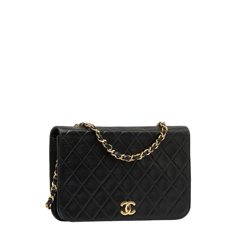 Chanel Black Lambskin Paris Shoulder Bag