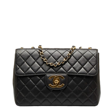 Chanel Single Flap Chain Shoulder Bag Black G Leather  Chanel
