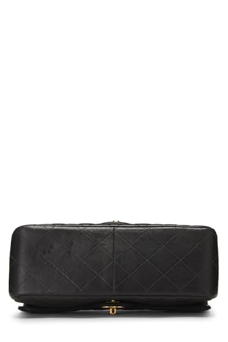 Chanel,  Black Quilted Lambskin Double Sided Classic Flap Medium, Black
