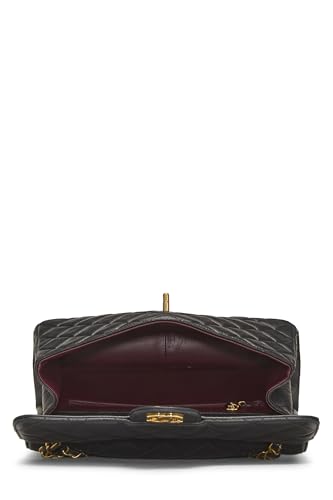 Chanel,  Black Quilted Lambskin Double Sided Classic Flap Medium, Black