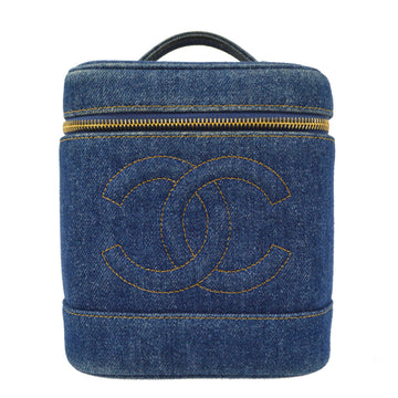 Chanel 1996-1997 Timeless Vanity Handbag Indigo Denim
