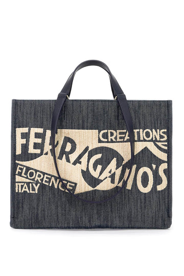 Ferragamo Logo Printed Tote Bag (M) Women