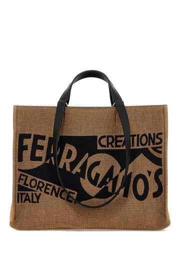 Ferragamo Logo Printed Tote Bag (M) Women