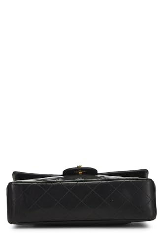 Chanel,  Black Quilted Lambskin Classic Double Flap Small, Black