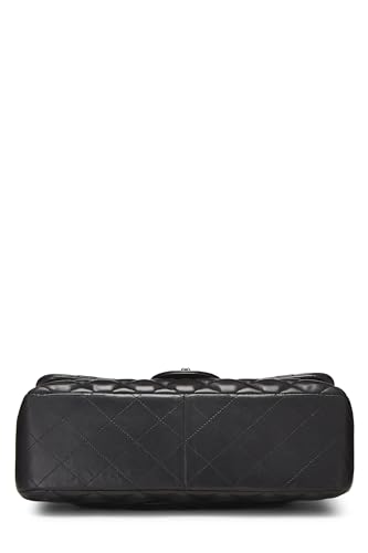 Chanel,  Black Quilted Lambskin New Classic Jumbo, Black