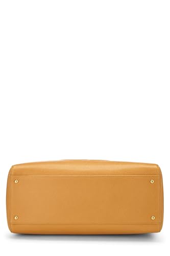 Chanel,  Orange Caviar Zip Tote, Orange