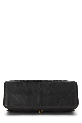 Chanel,  Black Quilted Lambskin Double Sided Classic Flap Medium, Black