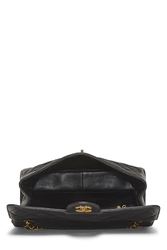 Chanel,  Black Quilted Lambskin Double Sided Classic Flap Medium, Black