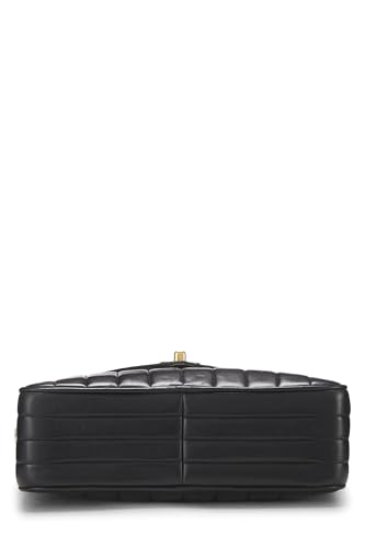Chanel,  Black Lambskin Envelope Flap Camera Bag Medium, Black