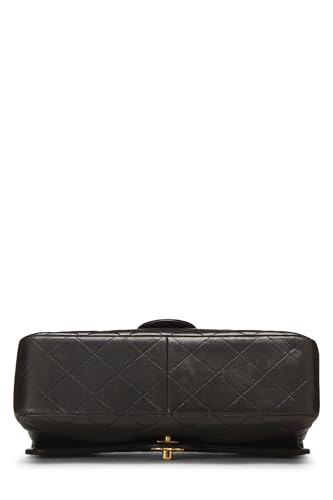 Chanel,  Black Quilted Lambskin Double Sided Classic Flap Medium, Black