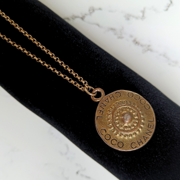 Chanel Coin Necklace Gold Plated