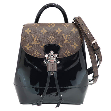 Louis Vuitton Backpack Rucksack Hot Springs M55769 Monogram Canvas Vernis SV G Brown/Black Women  Only