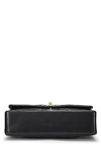 Chanel,  Black Chevron Lambskin Classic Double Flap Medium, Black
