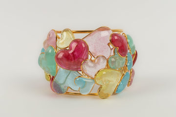 Bracelet manchette "Coeurs" Augustine