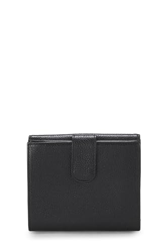 Chanel,  Black Caviar Timeless 'CC' Compact Wallet, Black