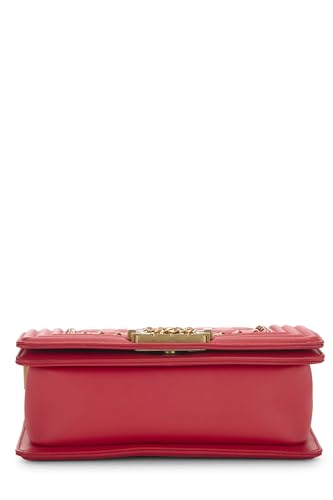Chanel,  Pink Lambskin Chain Around Boy Bag Small, Pink